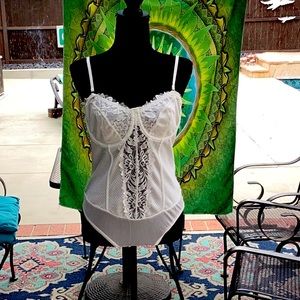 Free People NWT Intimately white  large bodysuit.